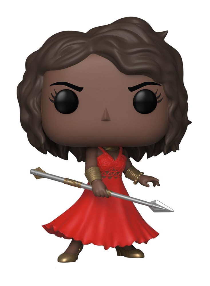 Funko Pop!マーベル：ブラックパンサー - 赤いドレスと取り外し可能なウィッグを着用したオコエ、フォールコンベンション限定