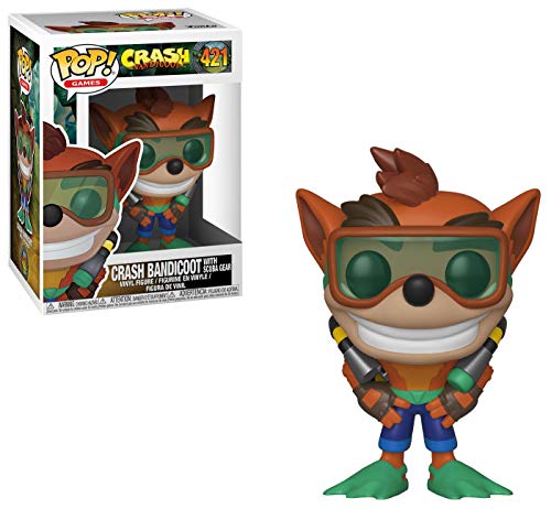Funko Pop! クラッシュ・バンディクー クラッシュ スキューバ装備 フィギュア ビニール製 ゲーム キャラクター コレクション