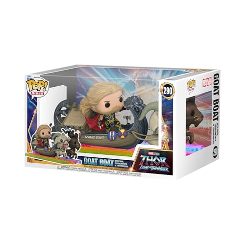 Funko Pop! ライド スーパーデラックス ソー：ラブ＆サンダー ゴートボート ソー トゥースナッシャー トゥースグラインダー フィギュア ボブルヘッド ビニール バイキング船