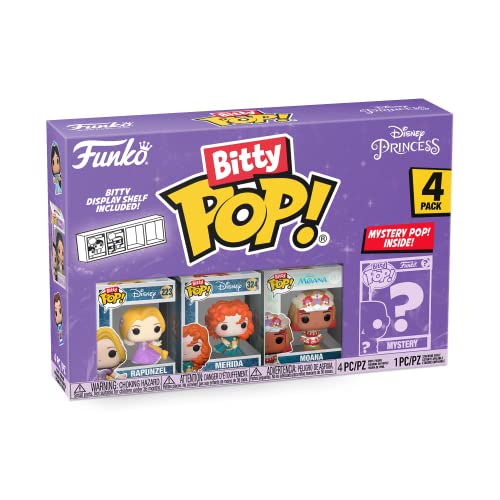 Funko Pop! ビティーポップ ディズニープリンセス ラプンツェル メリダ モアナ 4個セット フィギュア ミニチュア ディズニー ビニール製 コレクション 置物
