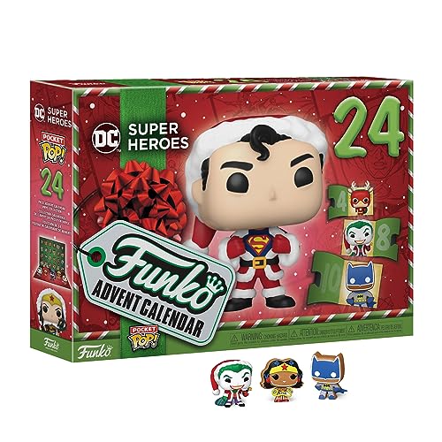 Funko Pop! アドベントカレンダー DC スーパーヒーローズ スーパーマン 24日間 サプライズ ミニフィギュア フィギュア ポップ ビニール キャラクター グッズ クリスマス プレゼント おもちゃ