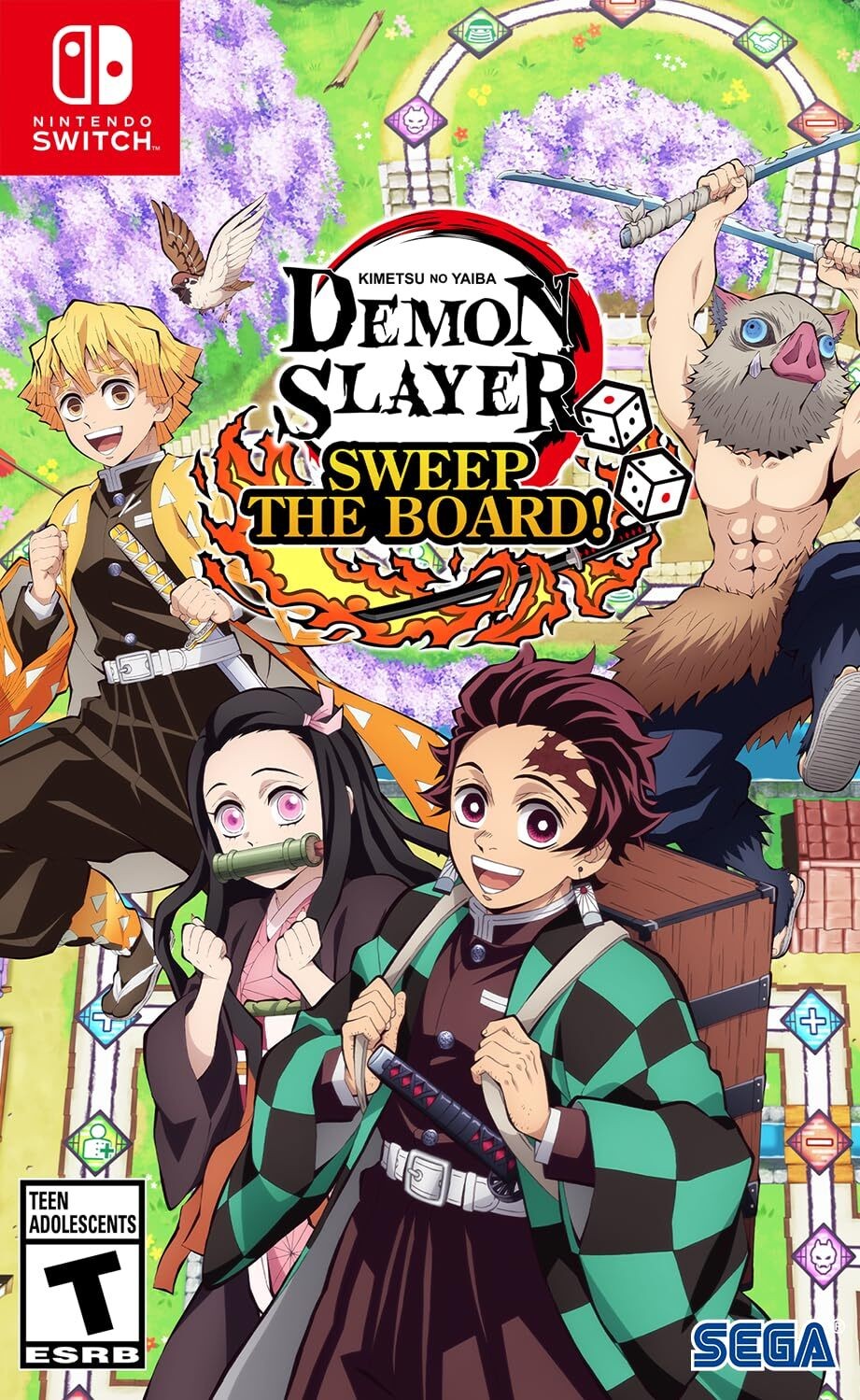 Demon Slayer -Kimetsu no Yaiba- Sweep the Board! - Nintendo Switch 北米版 Switch ニンテンドースイッチ 海外版ソフト｜Basqueバスク