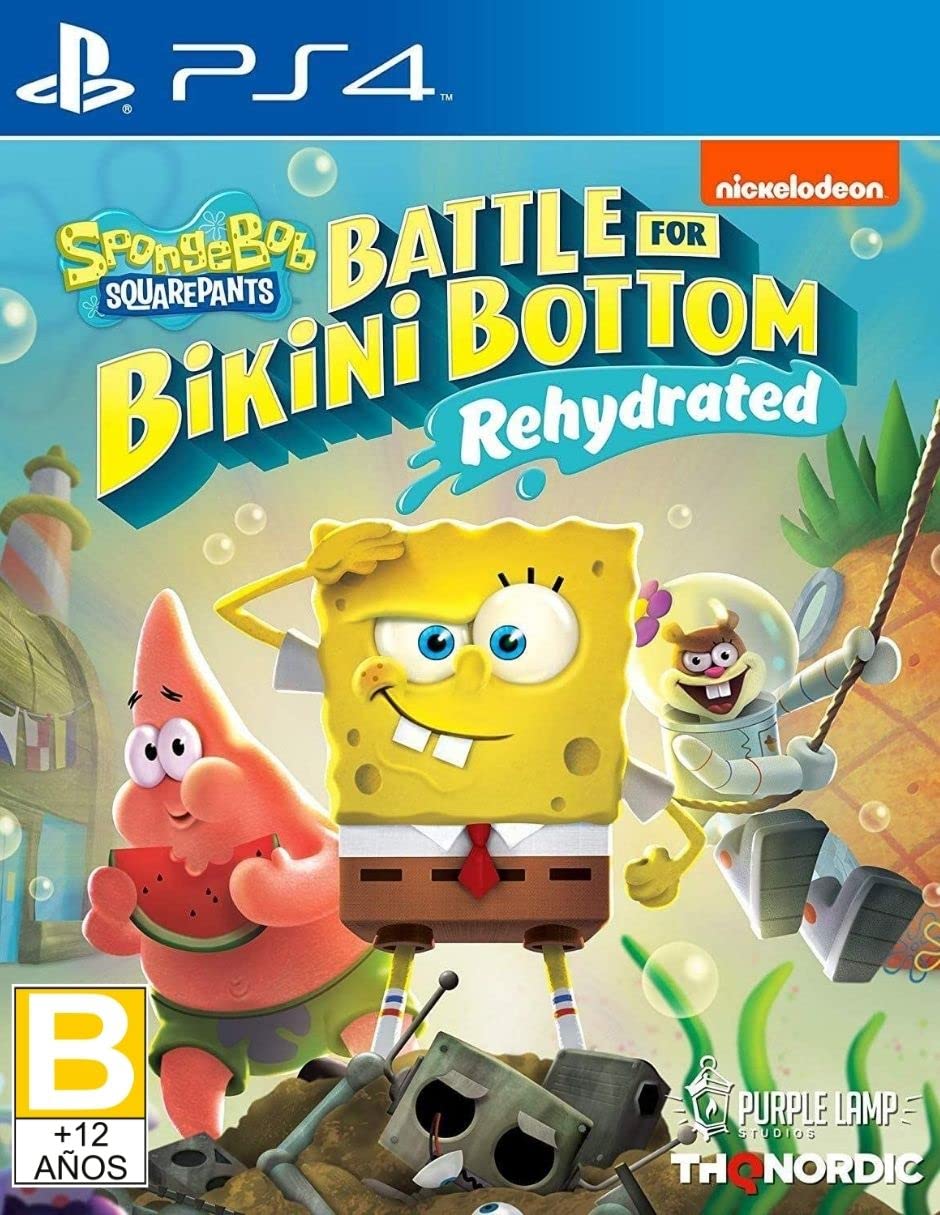 Spongebob Squarepants: Battle for Bikini Bottom - Rehydrated - PlayStation 4 (Renewed) 北米版 PS4 プレイステーション4 海外版ソフト｜Basqueバスク