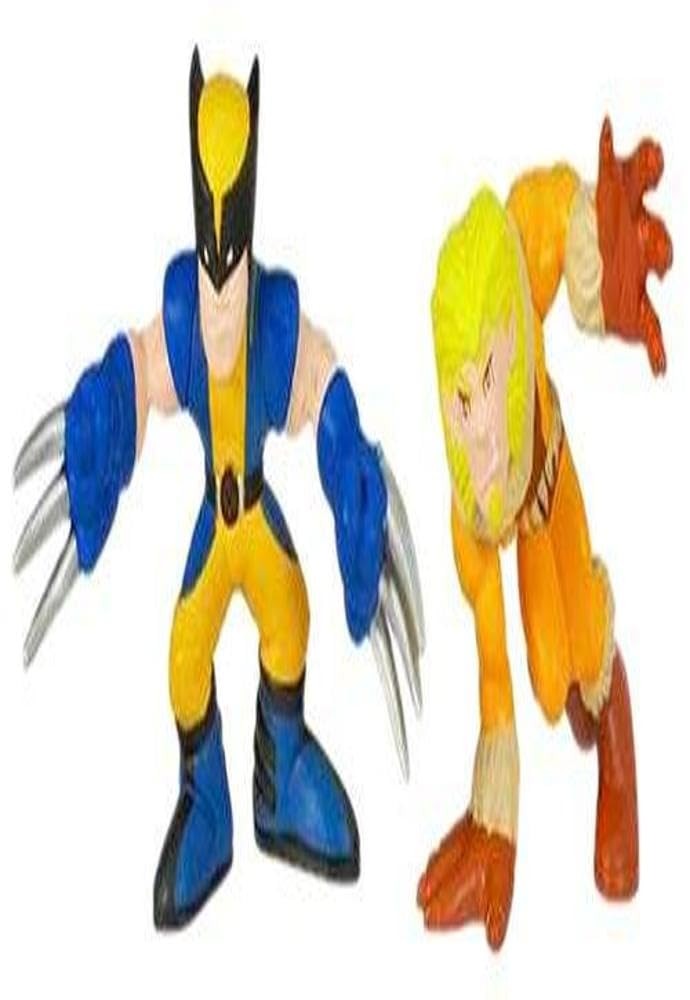 ハズブロ マーベル スーパーヒーロー・スクワッド ウルヴァリン & セイバートゥース アクションフィギュア 2体セット デフォルメ｜Basqueバスク