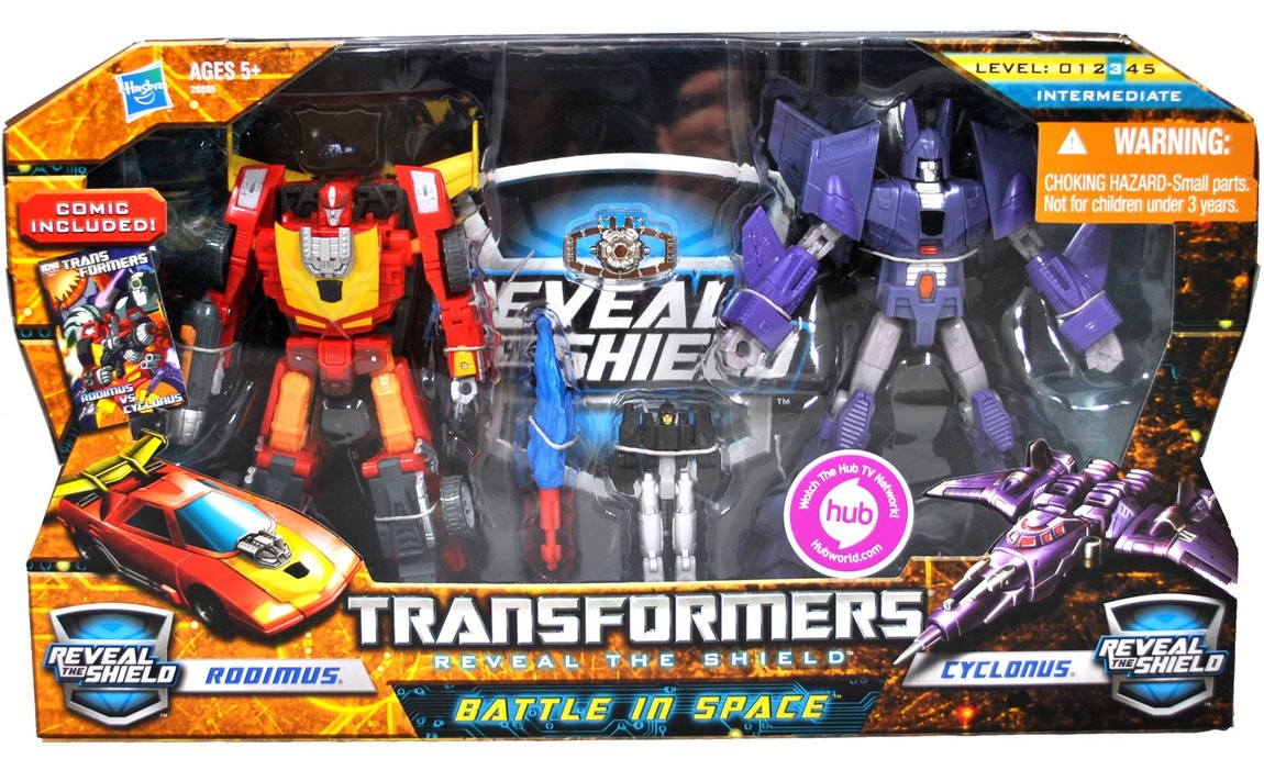 トランスフォーマー リビール・ザ・シールド ロディマス vs サイクロナス 宇宙の対決 アクションフィギュア 2体セット 変形｜Basqueバスク