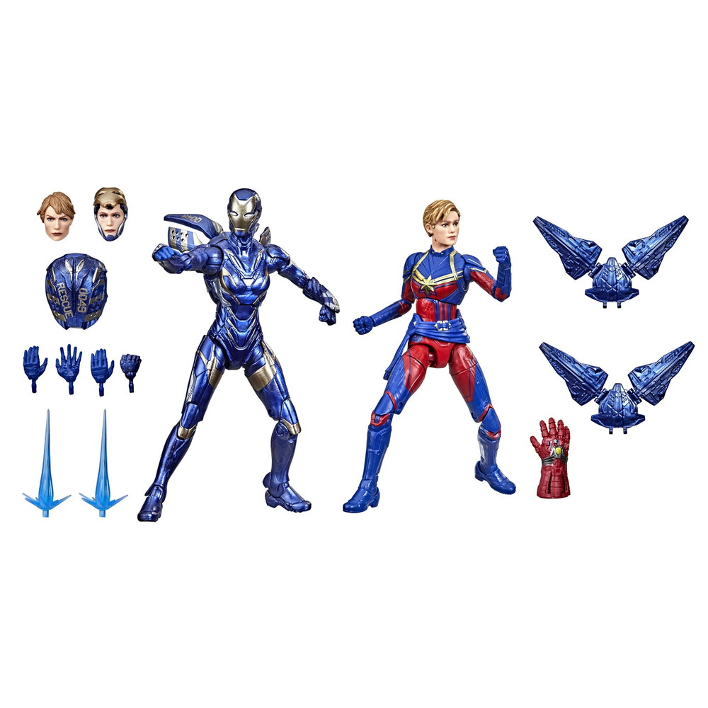 マーベルレジェンドシリーズ 6インチスケール アクションフィギュア トイ キャプテン&レスキューアーマー 2パック (インフィニティ・サーガ) プレミアムデザイン フィギュア2体&アクセサリー12個付き|Basqueバスク