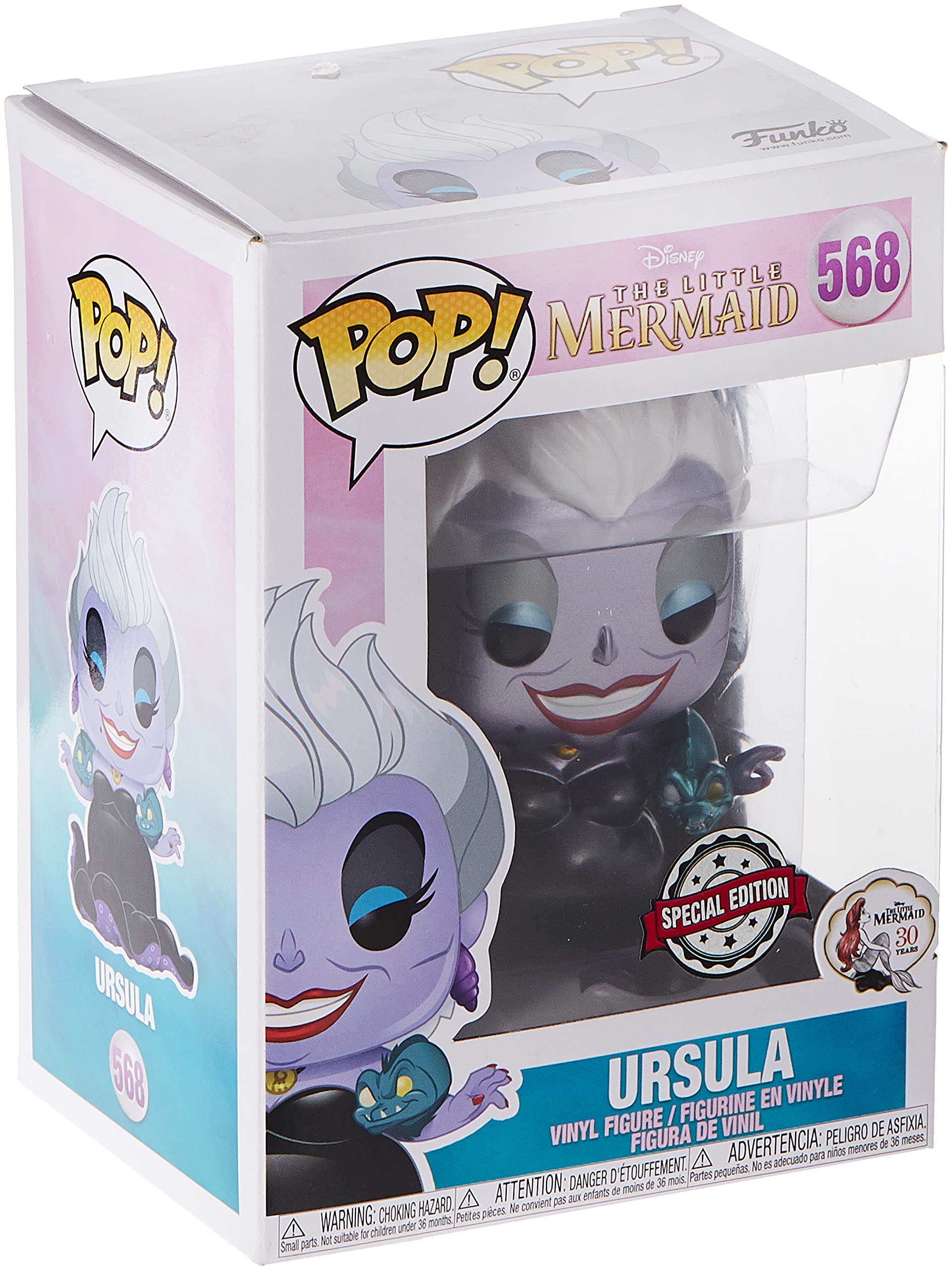 Funko Pop Disney リトルマーメイド 568 アースラ ウツボ付き メタリック