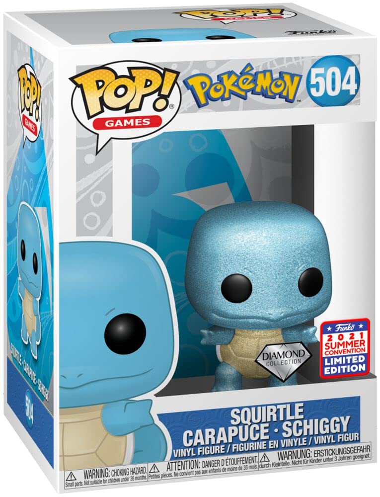Funko Pop Pokemon フィギュア Squirtle Schiggy 2021 サマーコンベンション Diamond Collection #504 限定 スペシャルエディション Pokemon トイ｜Basqueバスク
