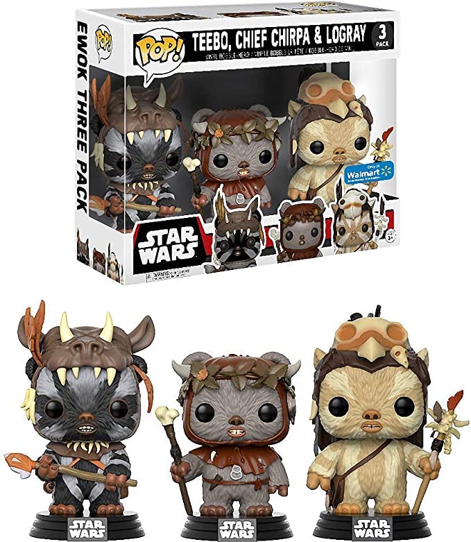 Funk o Pop! Star Wars Ewoks Teebo Chief Chirpa Logray ビニールフィギュア バンドル|Basqueバスク