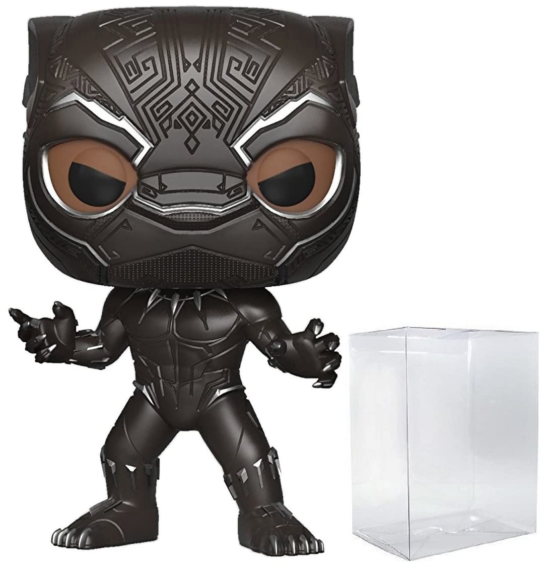 POP Marvel: Black Panther Masked Black Panther Edition Chase Funko Pop! ビニールフィギュア マルチカラー 3.75インチ｜Basqueバスク