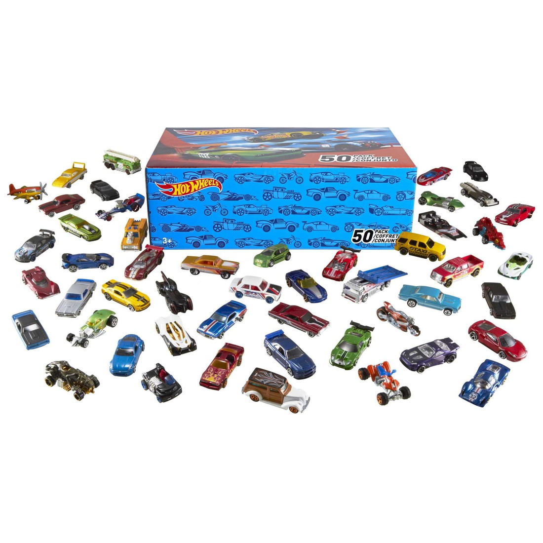 Hot Wheels ミニカー トラック 50台パック 1:64 スケール 車両 個別包装 スタイルは異なる場合があります