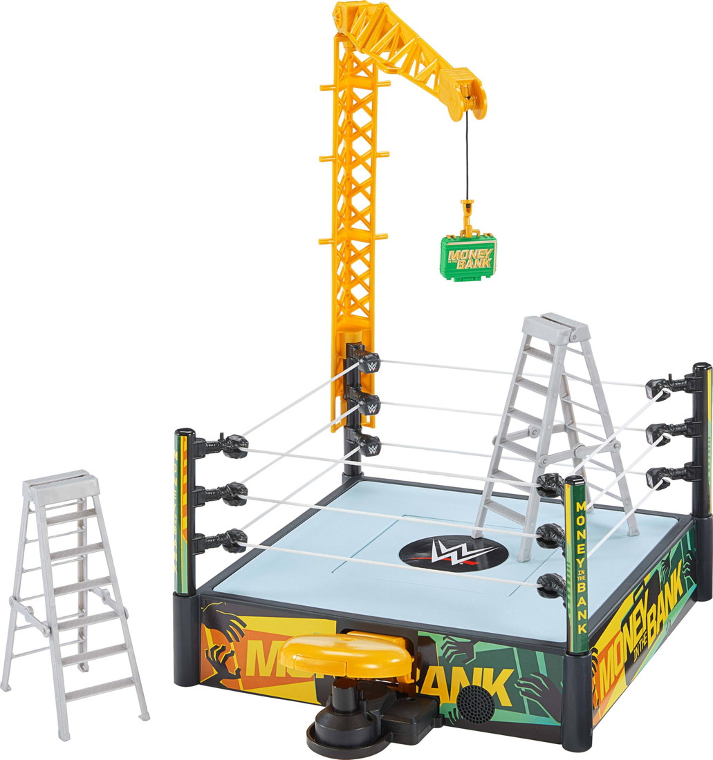 マテル WWE マネーインザバンク キャッシュイン リング プレイセット 2モード 40種以上のサウンド