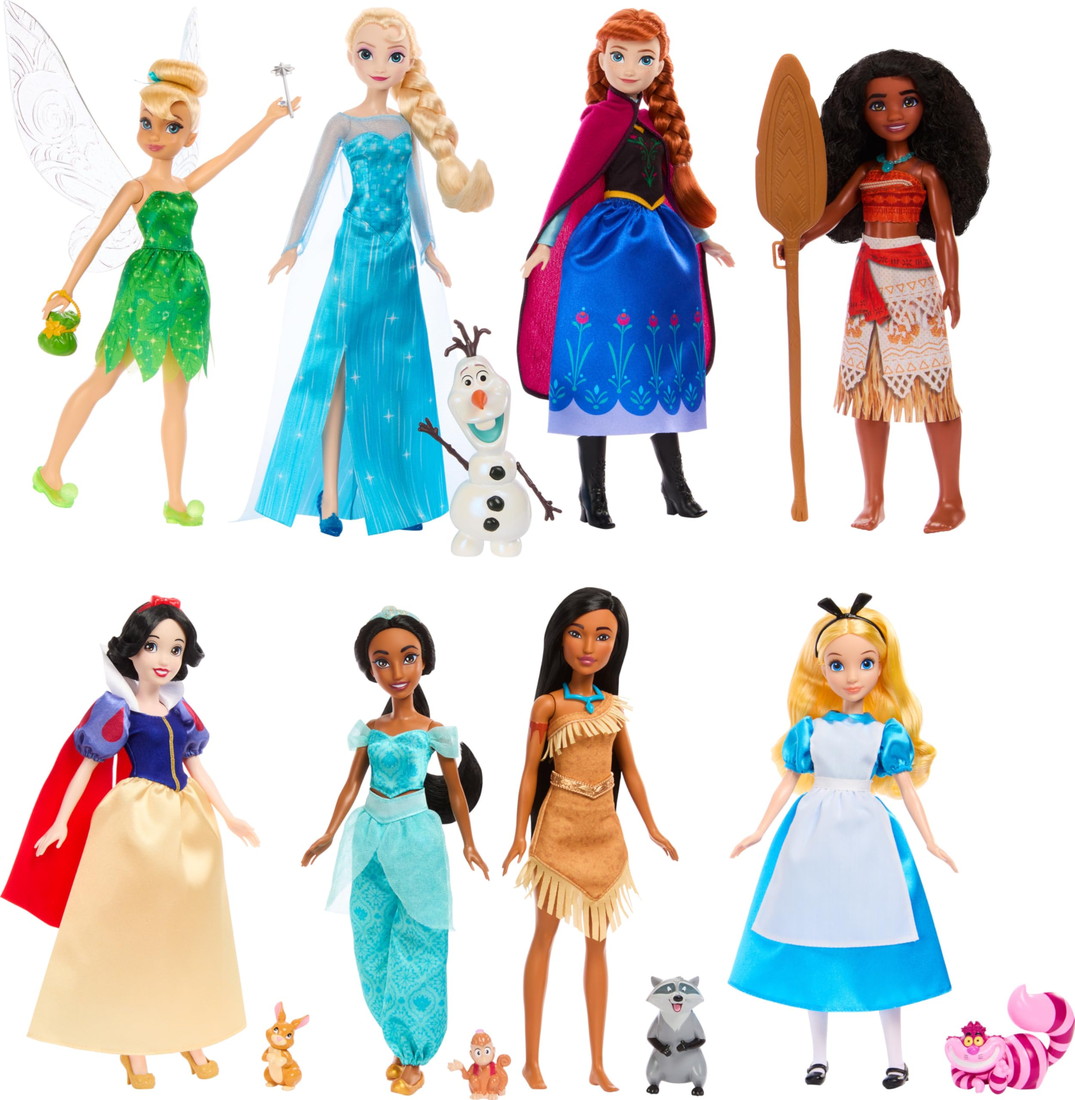 マテル Disney ドール ファッションドール 8パック 100周年記念