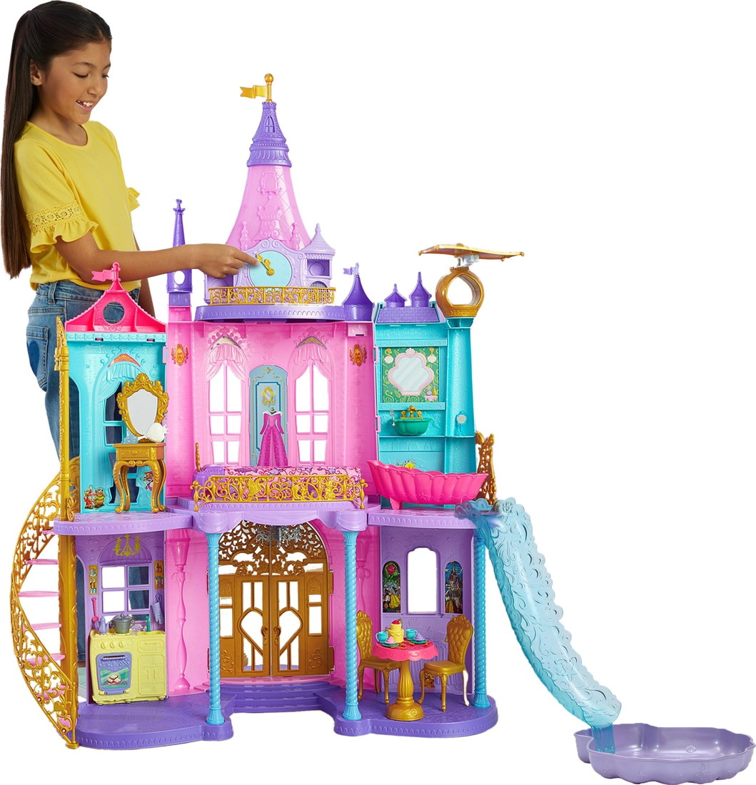 マテル ディズニープリンセス アルティメットキャッスル 高さ約122cm 光と音 3階建て 10エリア 25種パーツ