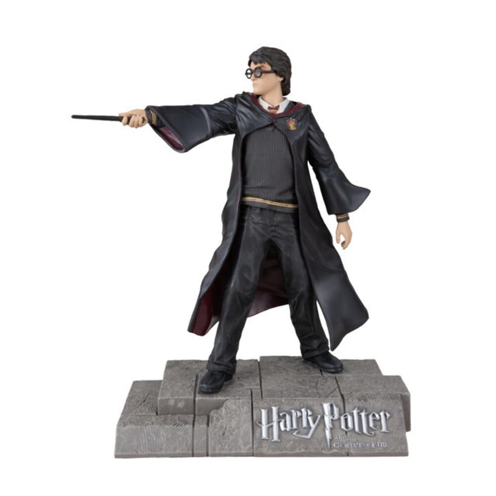 McFarlane Toys ハリー・ポッター フィギュア 炎のゴブレット WB100周年記念 杖を構えるポーズ スタンド付き