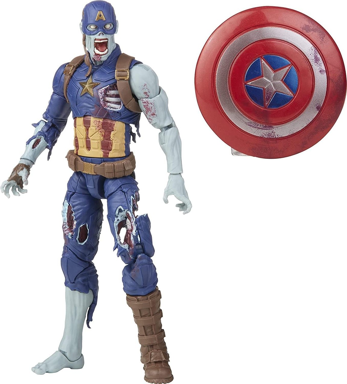 マーベル マーベルレジェンド ゾンビ キャプテンアメリカ アクションフィギュア 6インチ 可動フィギュア 付属品付き|Basqueバスク