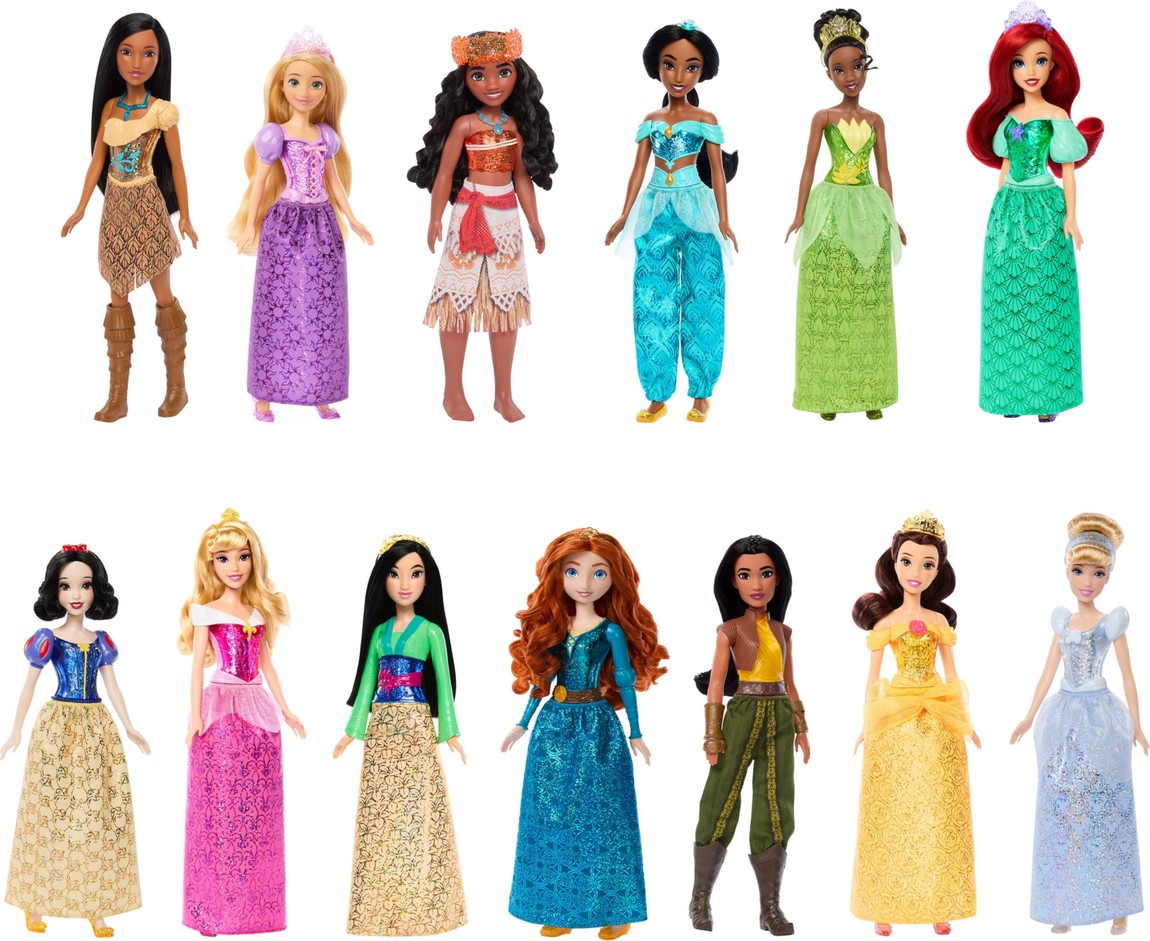 ディズニープリンセス アルティメット プリンセス コレクション 13体セット ドール 人形 可動式 ドレス アクセサリー付き｜Basqueバスク