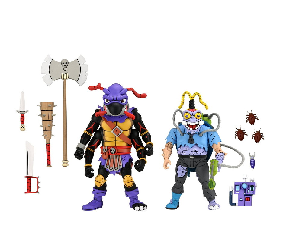 NECA TMNT 7インチスケール アントラックス＆スカムバグ コレクティブル アクションフィギュアセット
