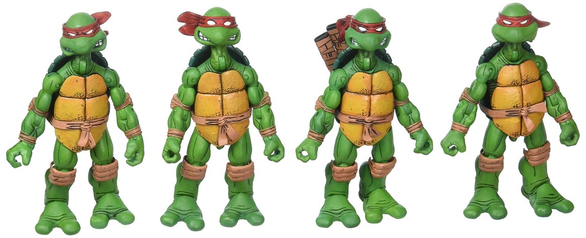 NECA ティーンエイジ・ミュータント・ニンジャ・タートルズ 4体セット アクションフィギュア 7インチ コミック版 ボックスセット｜Basqueバスク