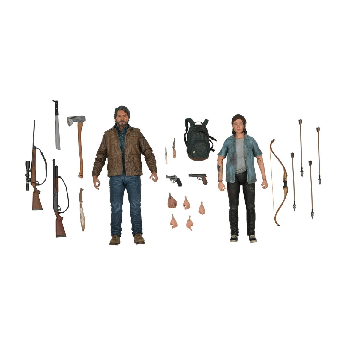NECA ラスト・オブ・アス Part II ジョエル ＆ エリー アルティメット 7インチ アクションフィギュア 2体セット｜Basqueバスク
