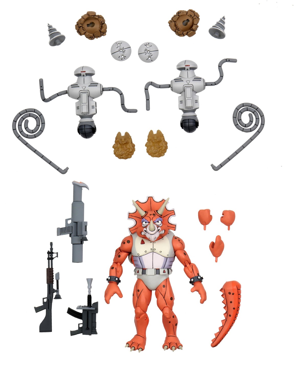 NECA タートルズ トライセラトン・インファントリーマン ＆ ロードキル・ロドニー アクションフィギュア 7インチ｜Basqueバスク