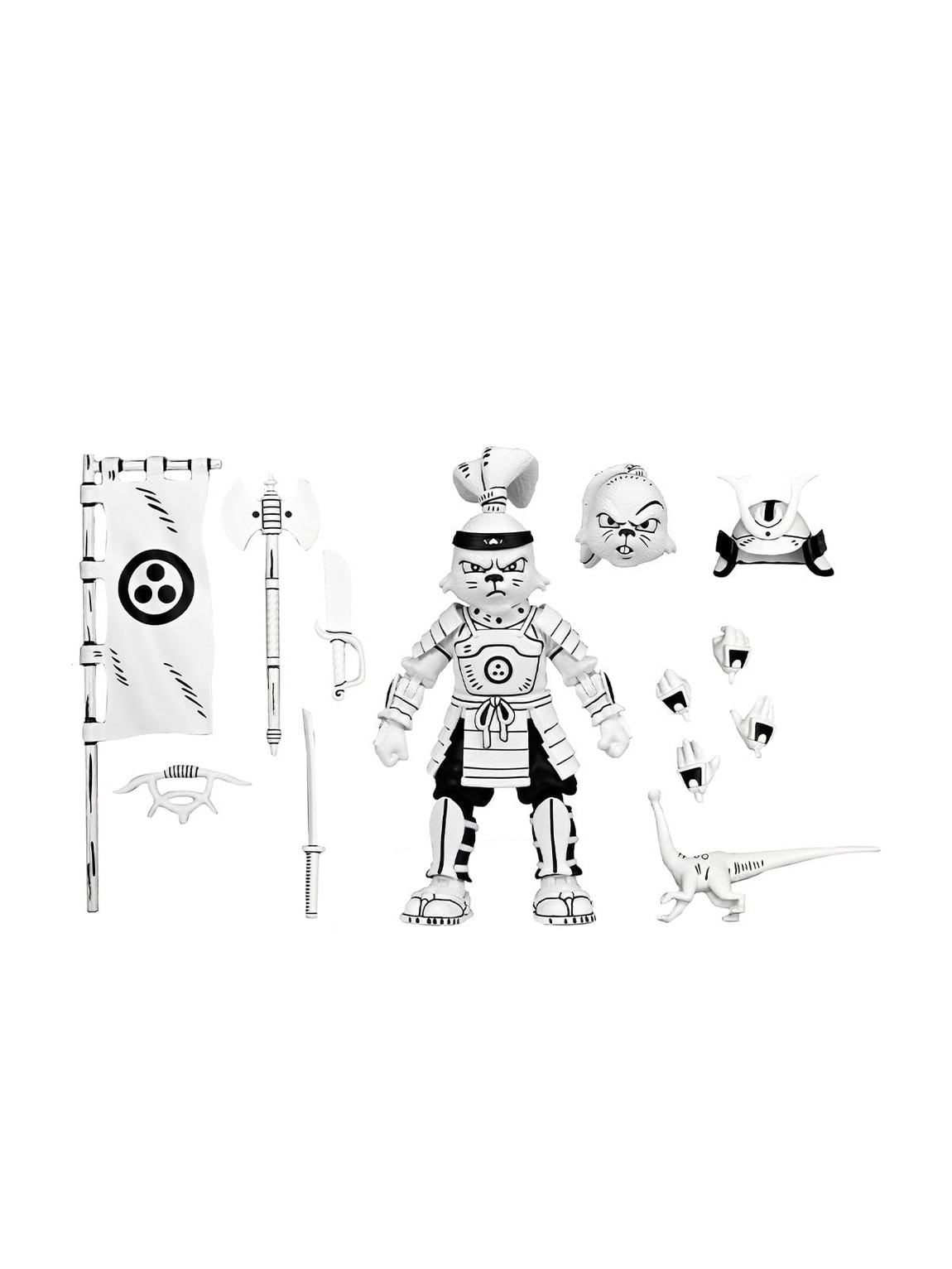 NECA ウサギ・ヨジンボ 宮本兎 ブラック＆ホワイト Ver. アクションフィギュア 7インチ 18cm｜Basqueバスク