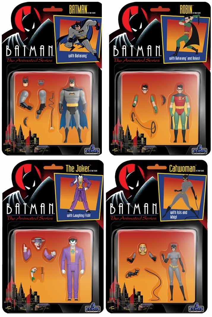 Mezco 5 Points バットマン アニメイテッド アクションフィギュア 4体セット 約9.5cm 可動|Basqueバスク