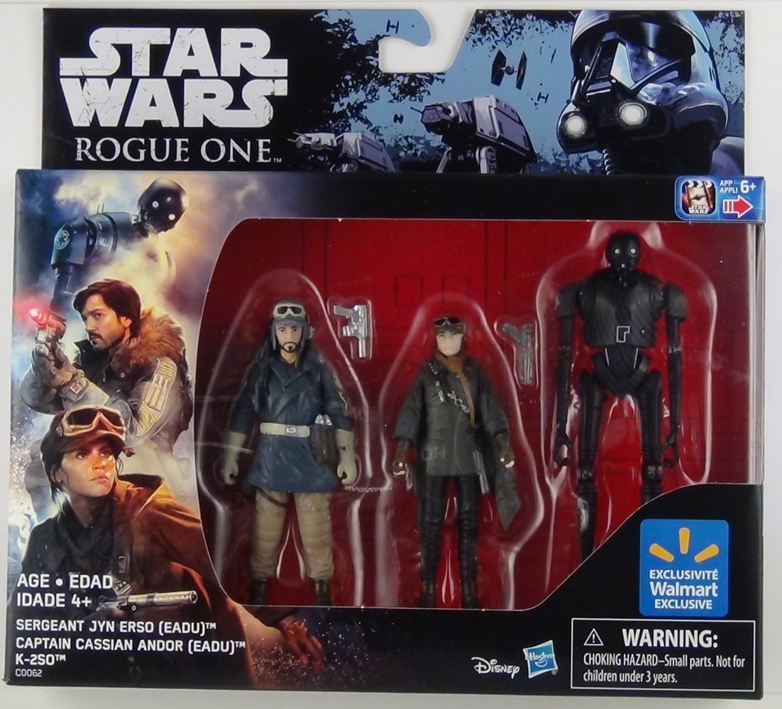 スター・ウォーズ ローグ・ワン 限定アクションフィギュアセット サージェント・ジン・アーソ キャプテン・カシアン・アンドー K2SO 3.75インチ