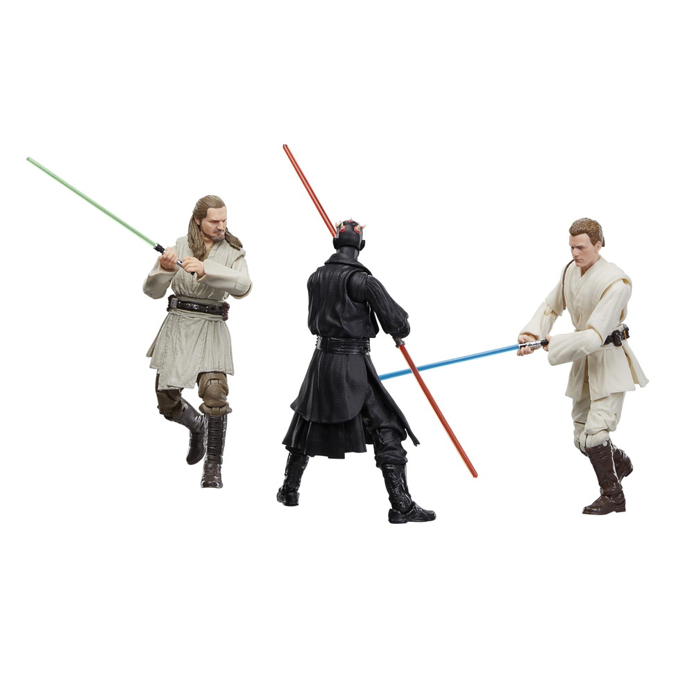 スター・ウォーズ ブラックシリーズ クワイ=ガン・ジン、ダース・モール、オビ=ワン・ケノービ ファントム・メナス 6インチ アクションフィギュア