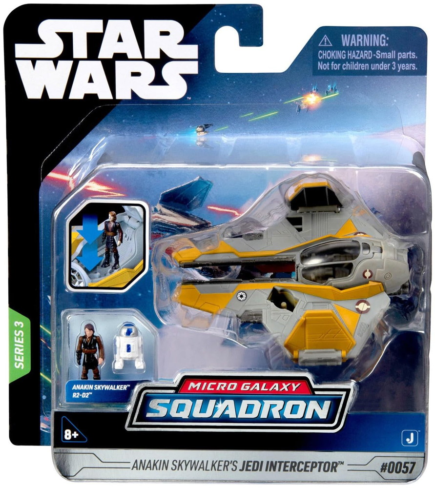 スター・ウォーズ アナキン・スカイウォーカーのジェダイ・インターセプター #0057 マイクロ ギャラクシー スクワッドロン シリーズ3