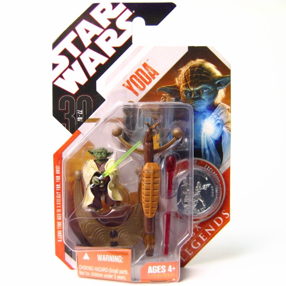 スター・ウォーズ ヨーダ ライトセーバー付き アクションフィギュア 30周年レジェンド コイン付き