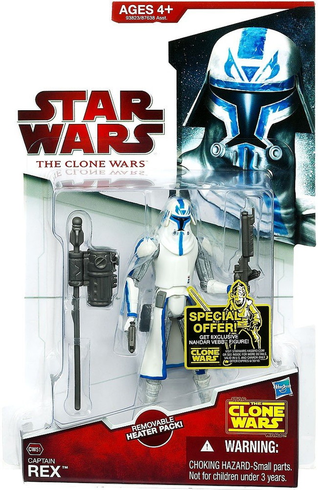 スター・ウォーズ クローン・ウォーズ アニメーションアクションフィギュア CW No.50 キャプテン・レックス 取り外し可能ヒーターパック Hasbro