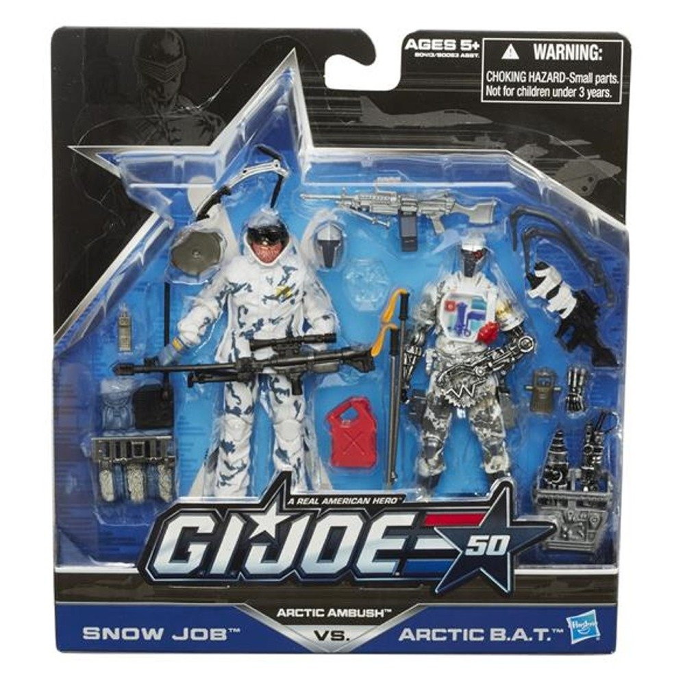 Hasbro G.I. Joe 50周年記念 アクションフィギュアセット 北極待ち伏せ スノージョブ vs 北極BAT 3.75インチ