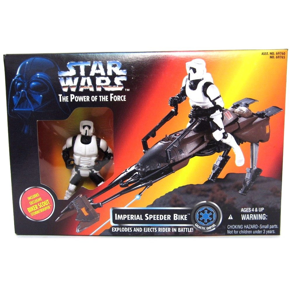 Star Wars パワーオブザフォース インペリアルスピーダーバイク バイカースカウト付き アクションフィギュア
