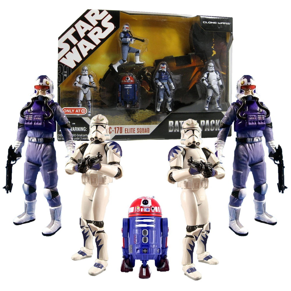 Star Wars 30周年記念 バトルパック ARC 170エリートスクワッド アクションフィギュア5体付き 限定パープルR2アストロメクドロイド R4-C7