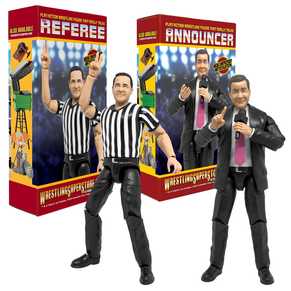 プロレスフィギュア用 アルティメット トーキング レフェリー & リングアナウンサー アクションフィギュア 11,388円