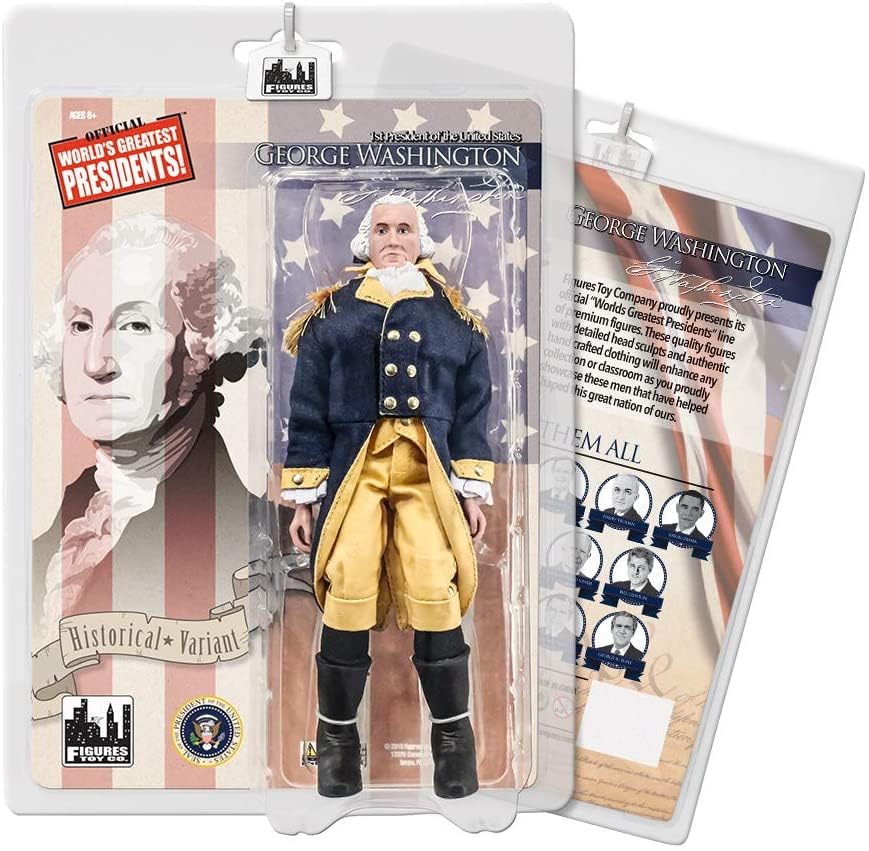 Figures Toy Company 米国大統領 8インチ フィギュア ジョージ ワシントン Blue & Yellow|Basqueバスク