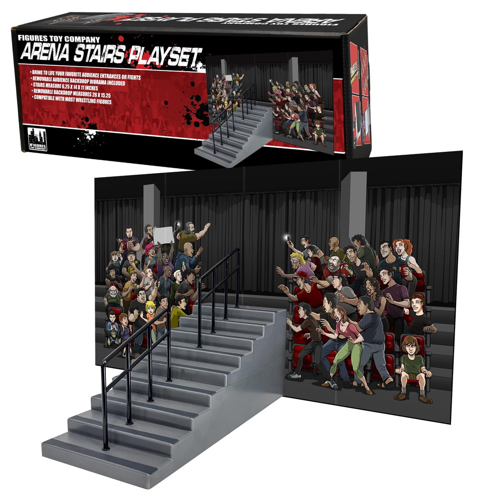プロレス アクションフィギュア用 アリーナ 階段 プレイセット