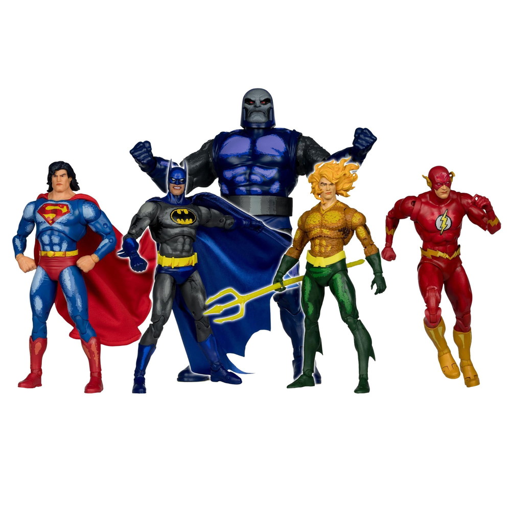McFarlane Toys DC マルチバース ジャスティスリーグタスクフォース 7インチ ビルドAスーパーマン アクションフィギュアバンドル ザフラッシュ アクアマン バットマン アクションフィギュア (4アイテム)