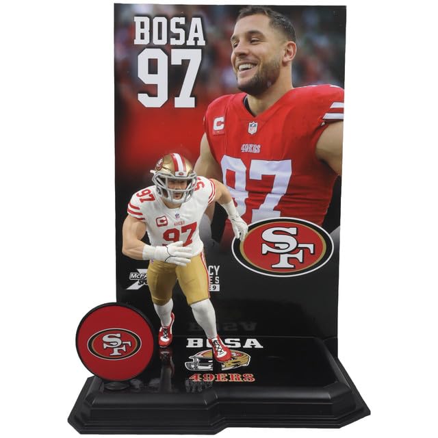 McFarlane ニックボサ (サンフランシスコ49ers) NFL 7インチ ポーズフィギュア チェイス