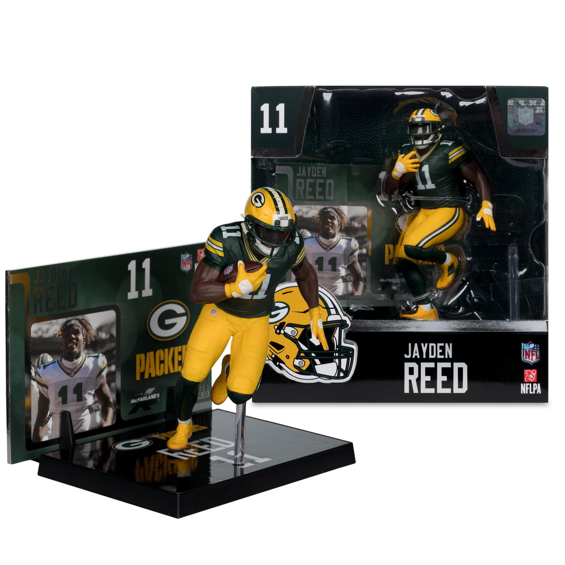 McFarlane NFL Jayden Reed Green Bay Packers フィギュア 18cm 全身スタチュー