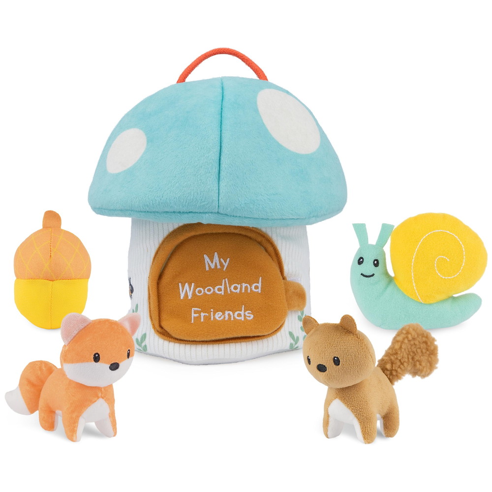Baby GUND 森のともだち 5ピース ぬいぐるみプレイセット ガラガラ スクイーカー 音の出るおもちゃ 知育玩具