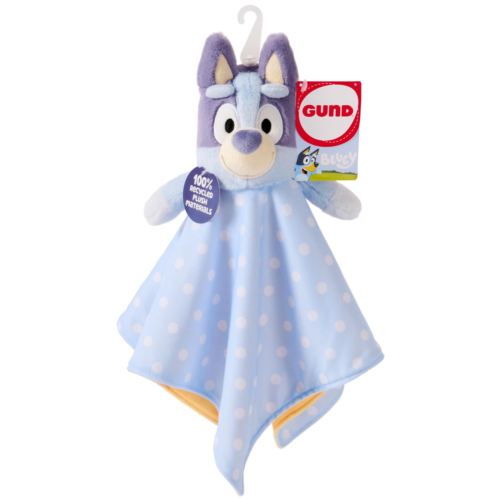 GUND Bluey サステナブル ソフトプラッシュ ラビー リサイクル素材 ぬいぐるみ付きベビーブランケット ブルー 5,775円