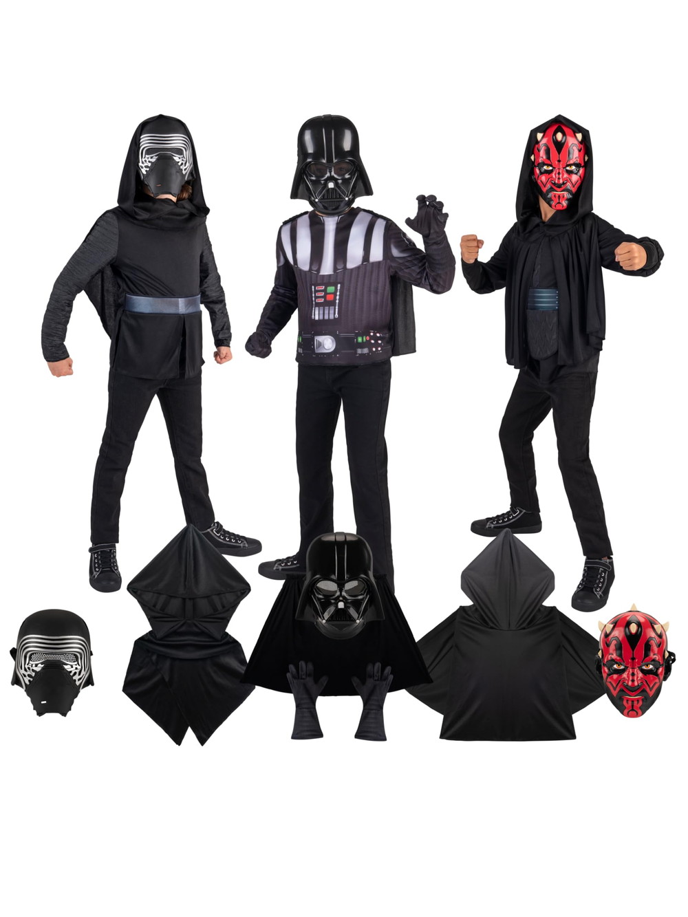 STAR WARS ヴィランズ ユース コスチュームセット Darth Vader Darth Maul Kylo Ren 3種 Mサイズ|Basqueバスク
