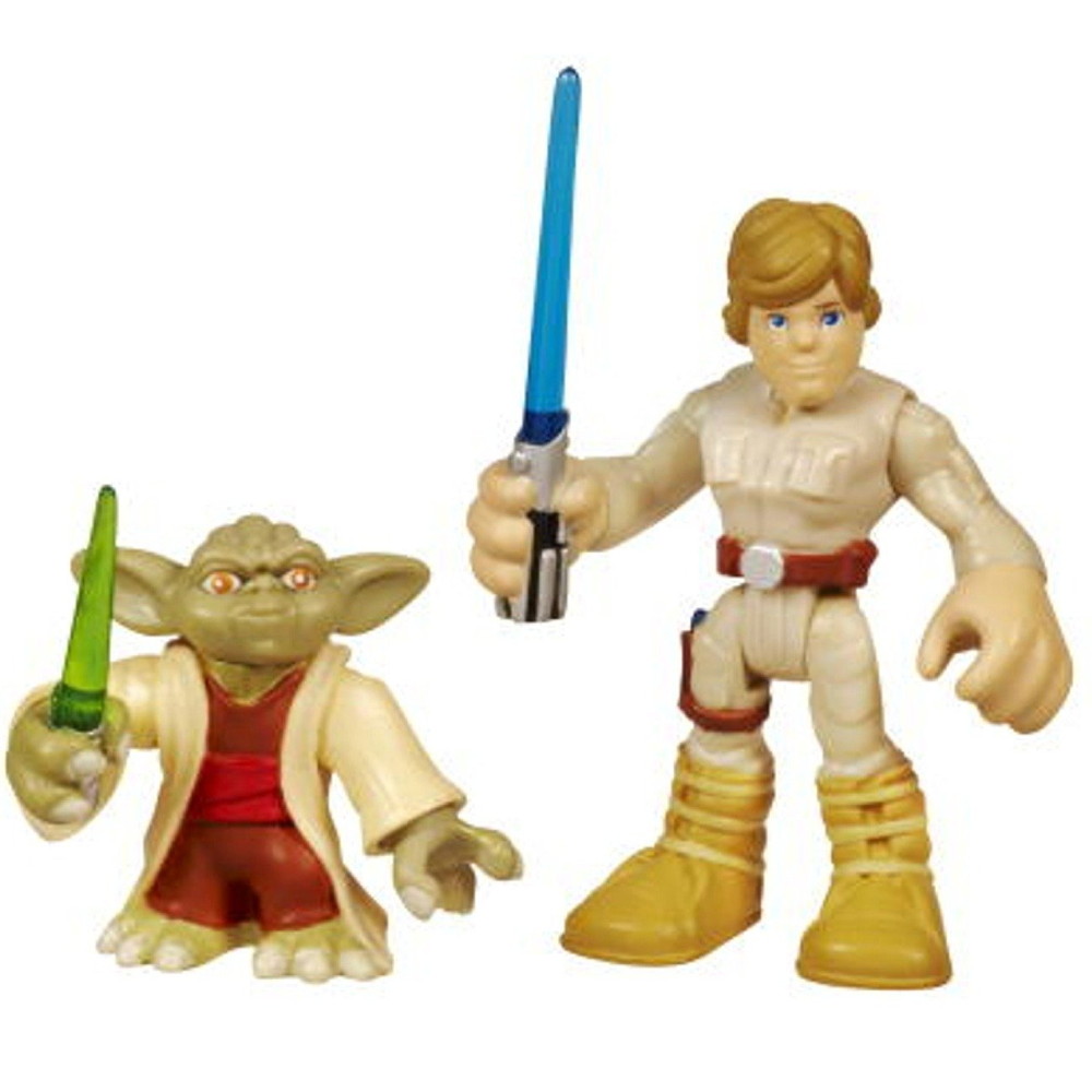 Playskool Heroes STAR WARS Jedi Force Figures Luke Skywalker and Yoda