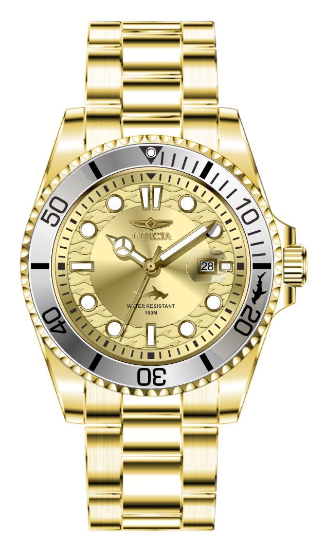 Invictaインビクタ スペシャリティ メンズ 45mm ステンレススチール ゴールド ゴールド文字盤 VD53 クォーツ