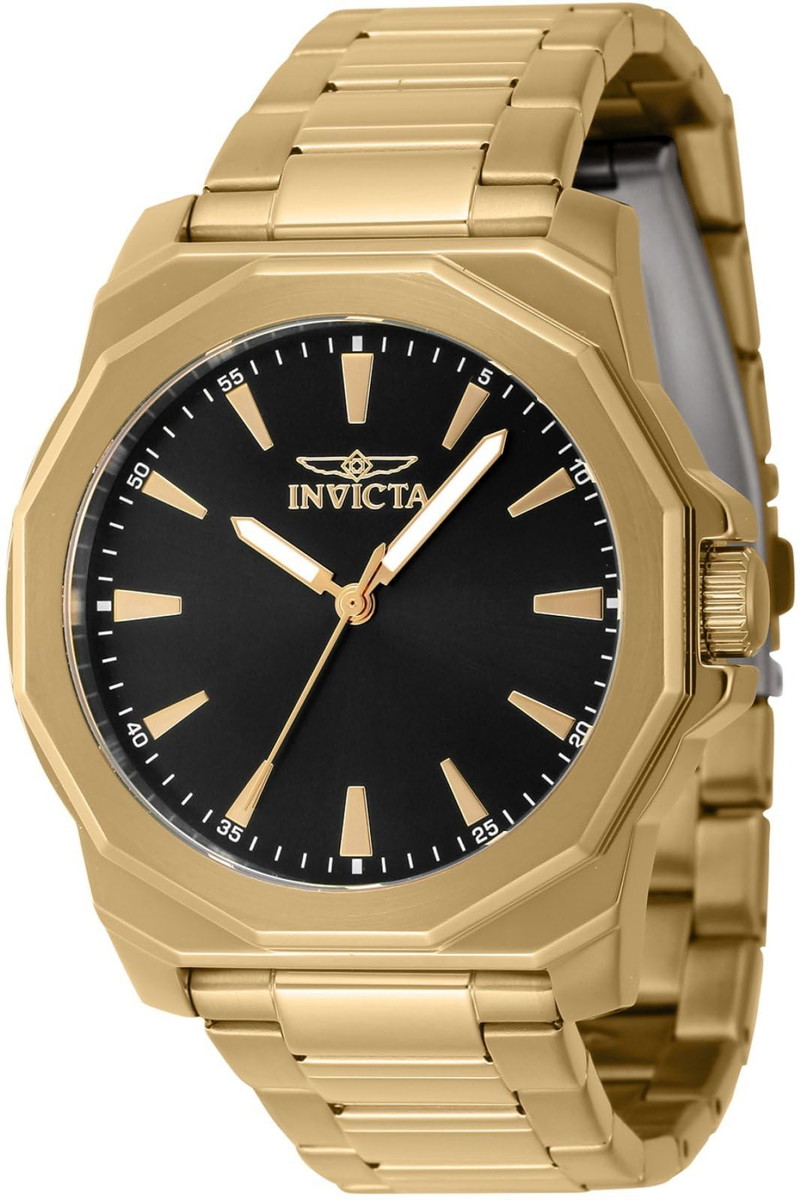 Invictaインビクタ スピードウェイ 42mm ステンレススチール クォーツ腕時計 ゴールド モデル46839