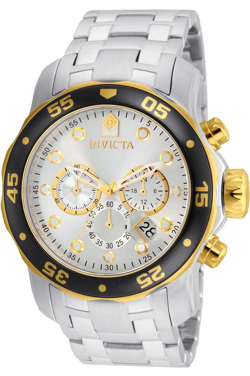 Invictaインビクタ 労働者階級ダイバー アナログ スイスクオーツ しろがね色 ウオッチ 80040