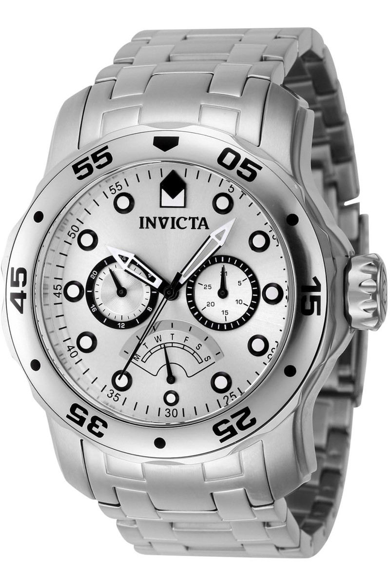 Invictaインビクタ プロダイバー 48mm ステンレススチール クォーツ腕時計 シルバー 46994