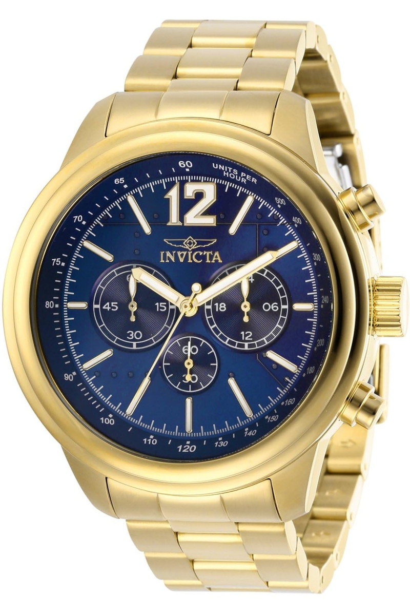 Invictaインビクタ メンズ アビエーター クォーツ 腕時計 ゴールド 28896